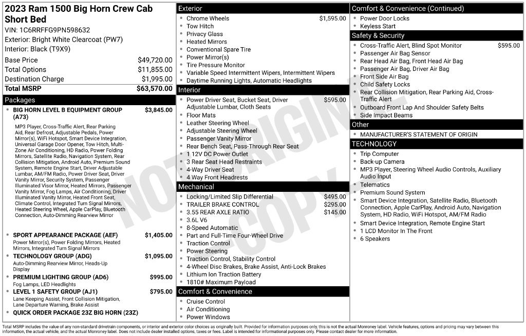 Certified 2023 RAM 1500 Big Horn AWD/4WD image 36