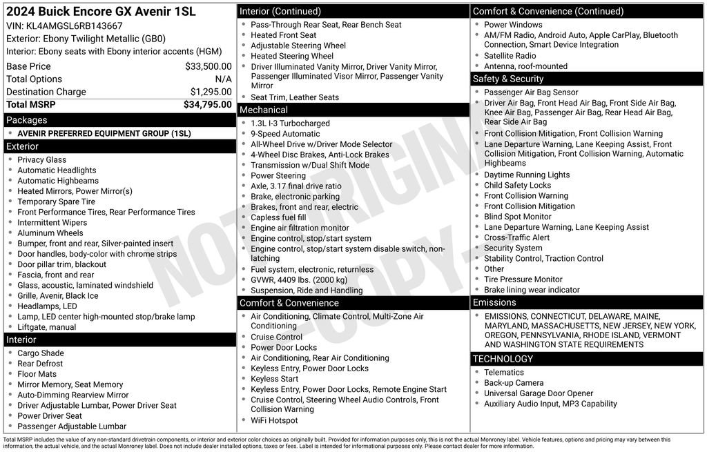 Certified 2024 Buick Encore GX Avenir image 38