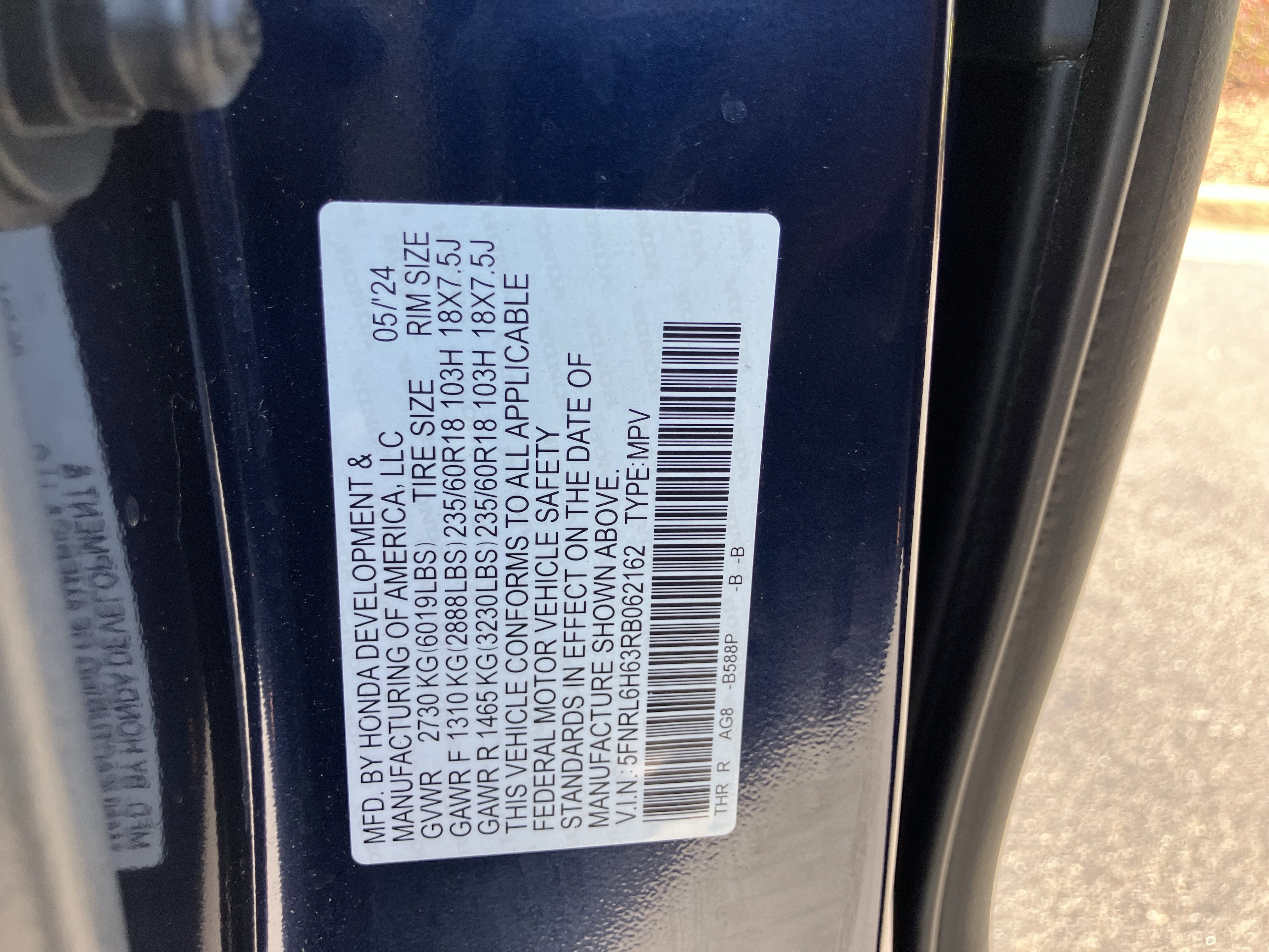 Certified 2024 Honda Odyssey EX-L image 38