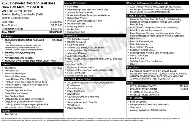 New 2026 Chevrolet Colorado Trail Boss image 42