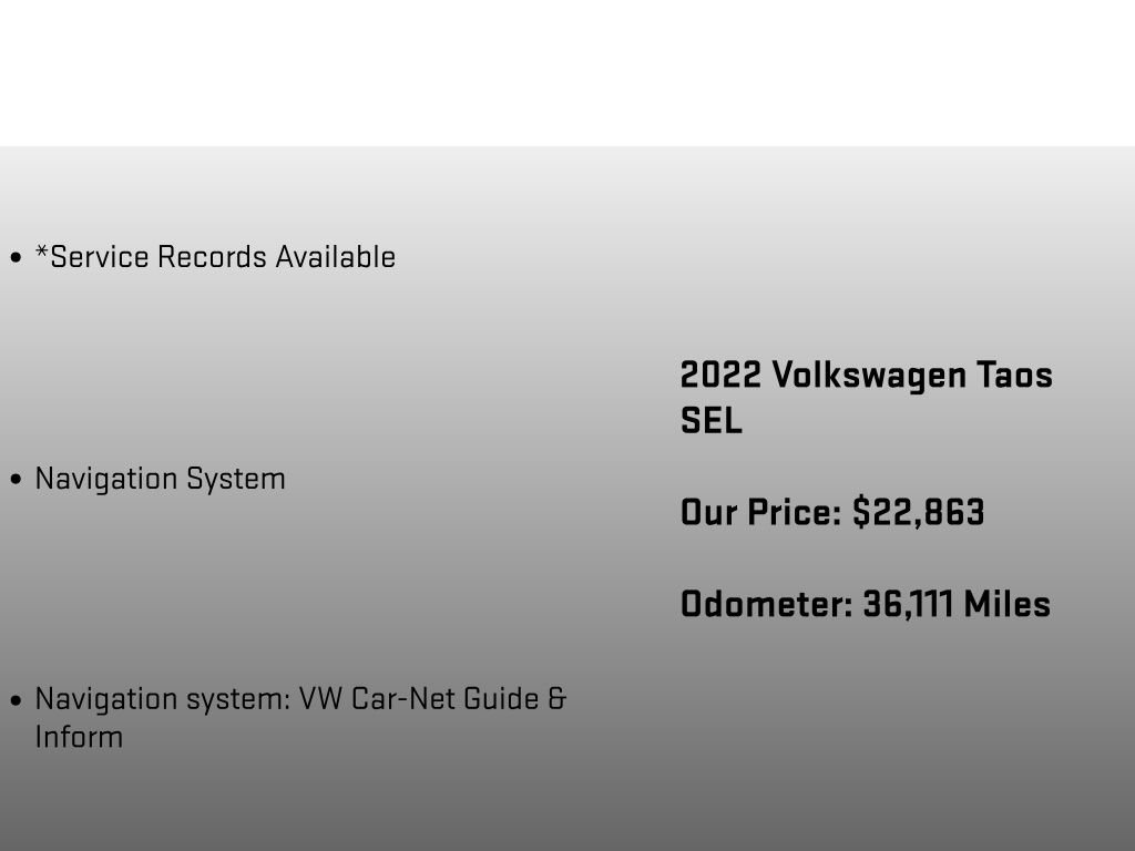 Used 2022 Volkswagen Taos SEL AWD/4WD image 12