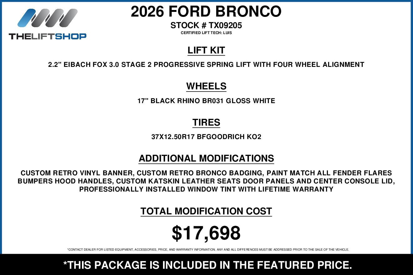 Used 2026 Ford Bronco Heritage Edition AWD/4WD image 2