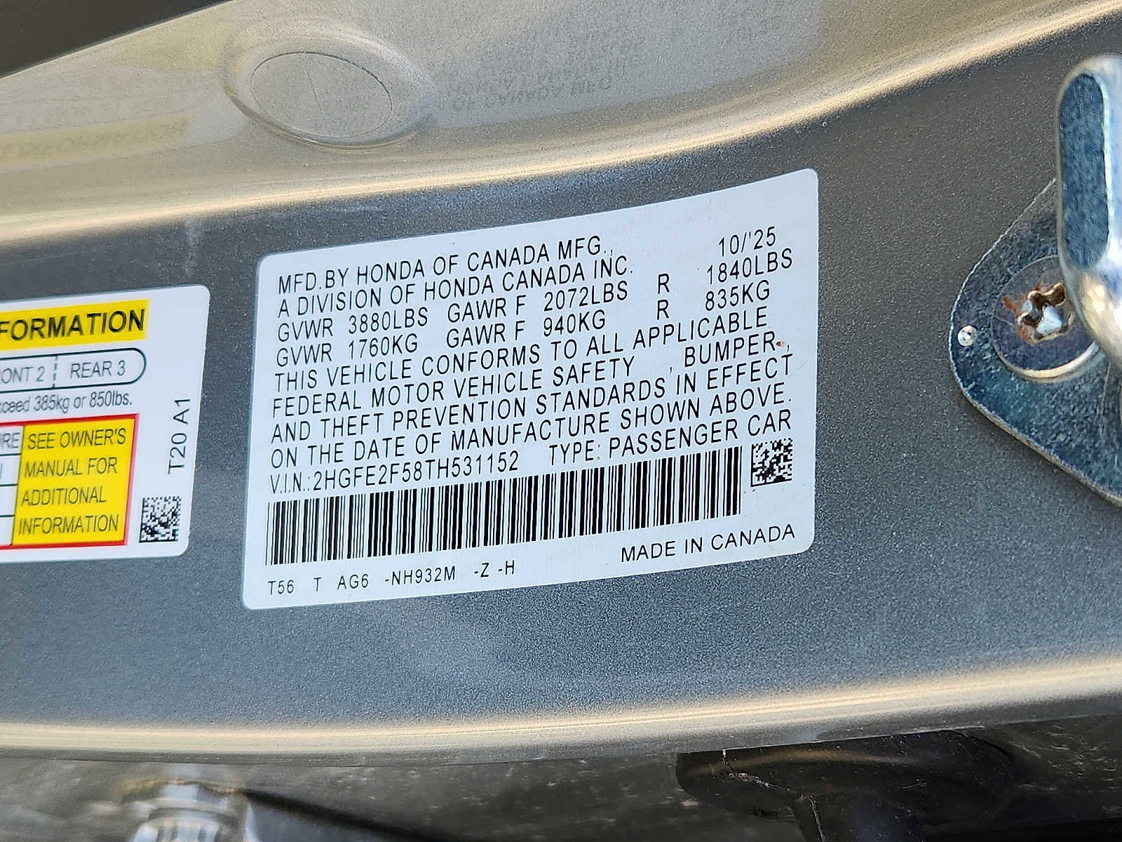 Certified 2026 Honda Civic Sport image 26