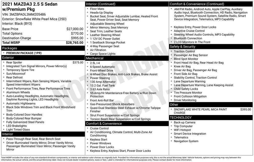 Used 2021 MAZDA MAZDA3 s image 4