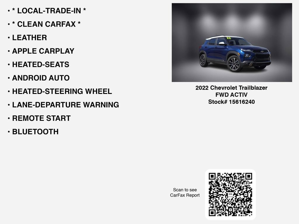 Used 2022 Chevrolet TrailBlazer ACTIV FWD image 7