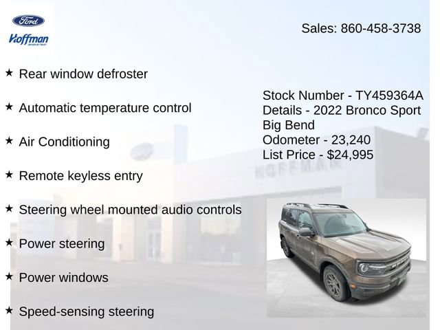 Used 2022 Ford Bronco Sport Big Bend w/ Convenience Package image 5