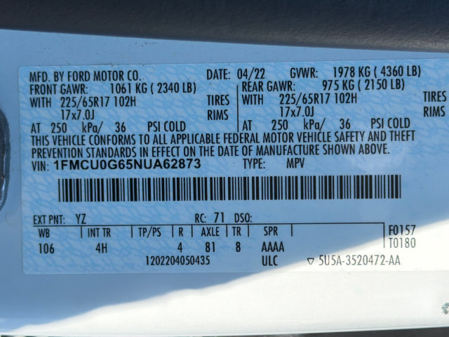 Used 2022 Ford Escape SE FWD image 32