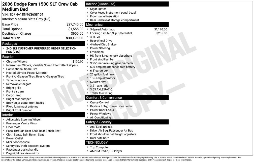 Used 2006 Dodge Ram 1500 Truck SLT RWD image 27