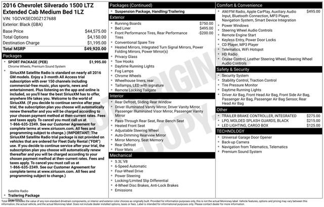 Used 2016 Chevrolet Silverado 1500 LTZ w/ Sport Package image 15