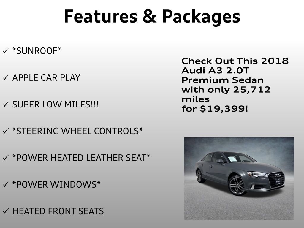 Used 2018 Audi A3 2.0T Premium w/ Convenience Package image 8