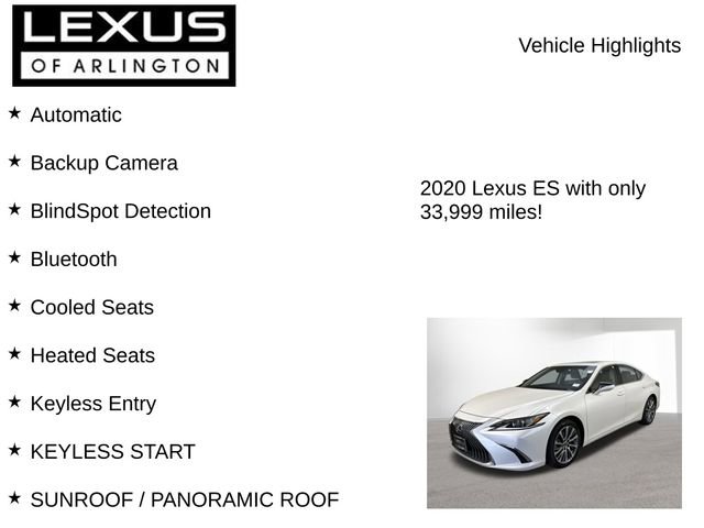 Used 2020 Lexus ES 350 w/ Premium Package image 8