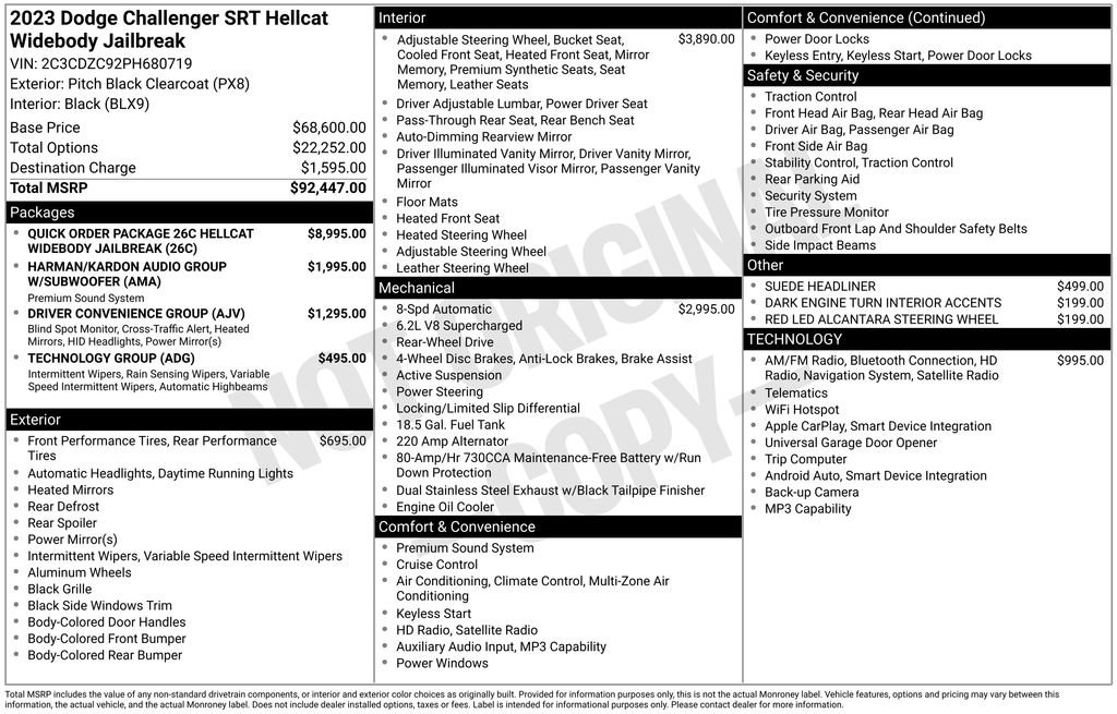 Used 2023 Dodge Challenger SRT Hellcat image 23