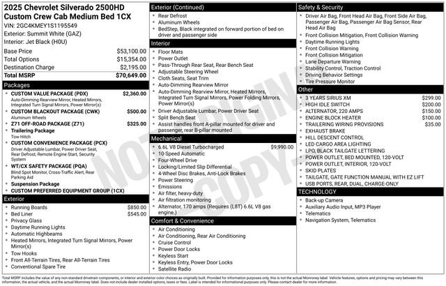 New 2025 Chevrolet Silverado 2500 Custom w/ Custom Value Package image 12