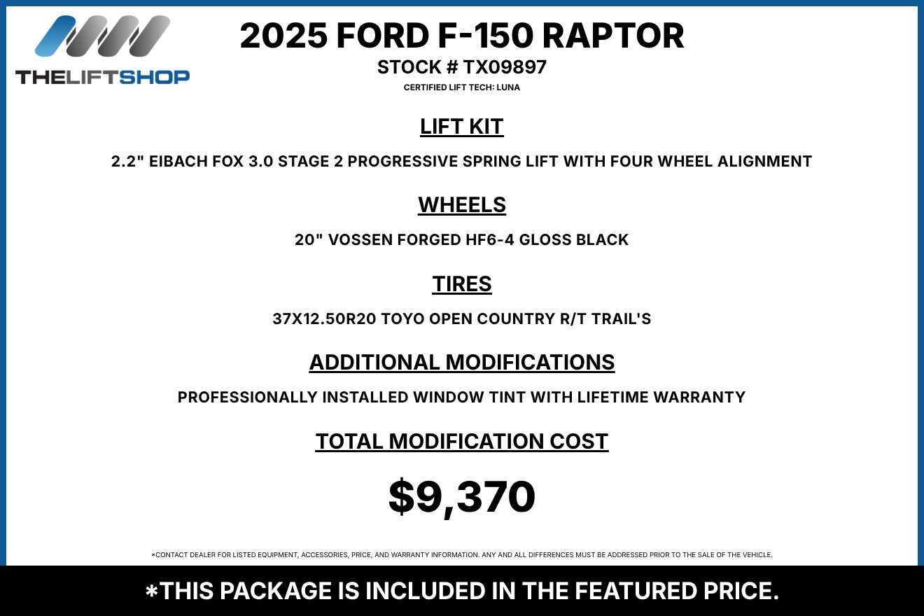 Used 2025 Ford F150 Raptor w/ Equipment Group 803A Raptor R AWD/4WD image 2