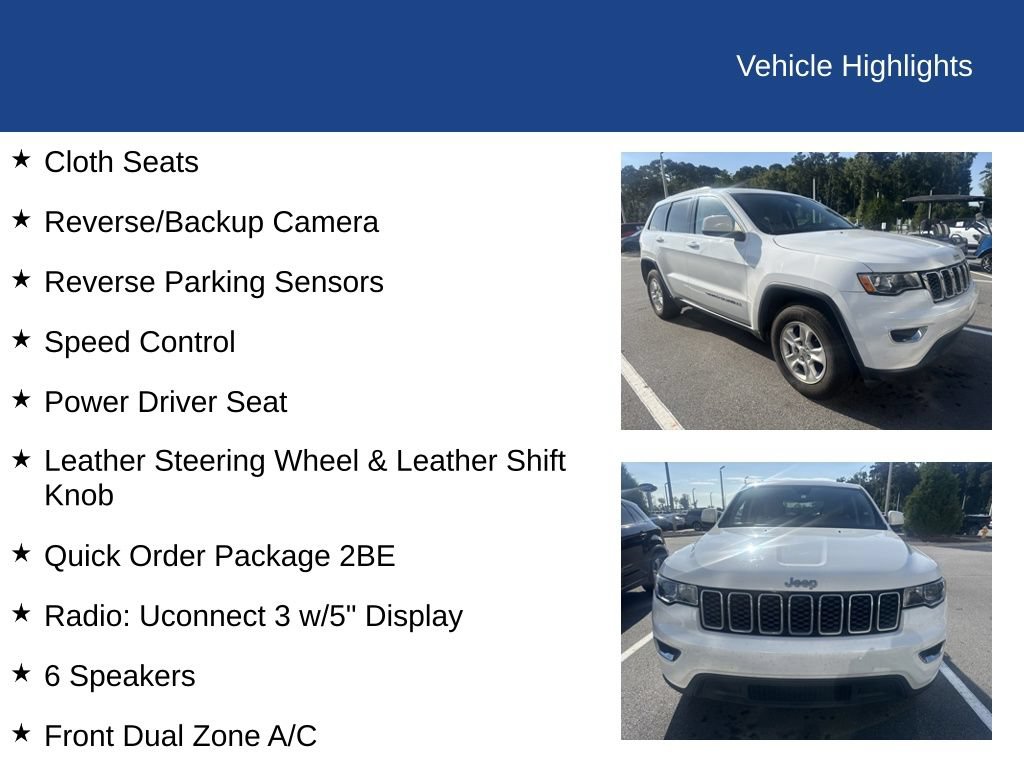 Used 2017 Jeep Grand Cherokee Laredo w/ Quick Order Package 2BE RWD image 11