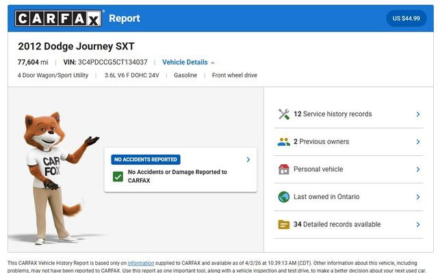 Used 2012 Dodge Journey SXT image 5