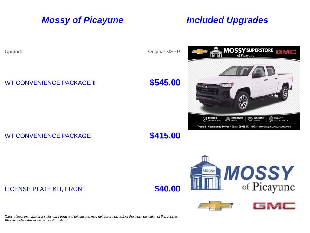 Used 2024 Chevrolet Colorado W/T w/ WT Convenience Package II AWD/4WD image 7
