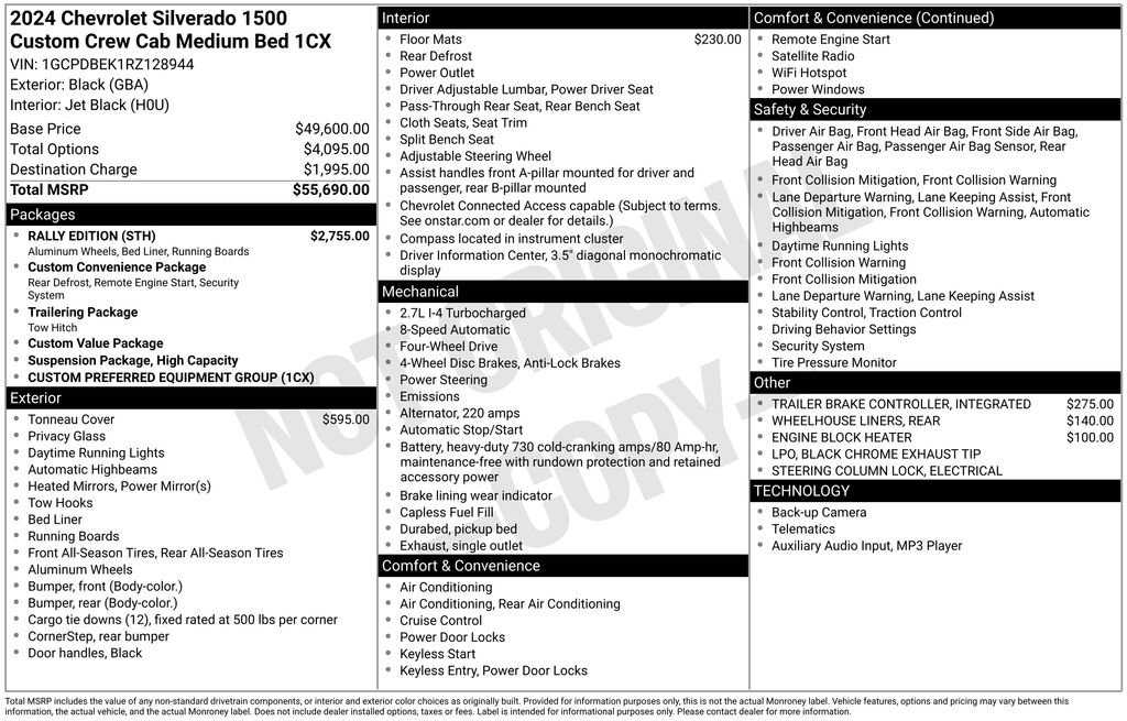 Used 2024 Chevrolet Silverado 1500 Custom w/ Rally Edition image 13