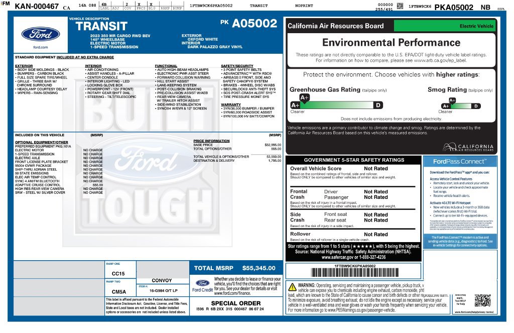 Used 2023 Ford E-Transit Medium Roof RWD image 4