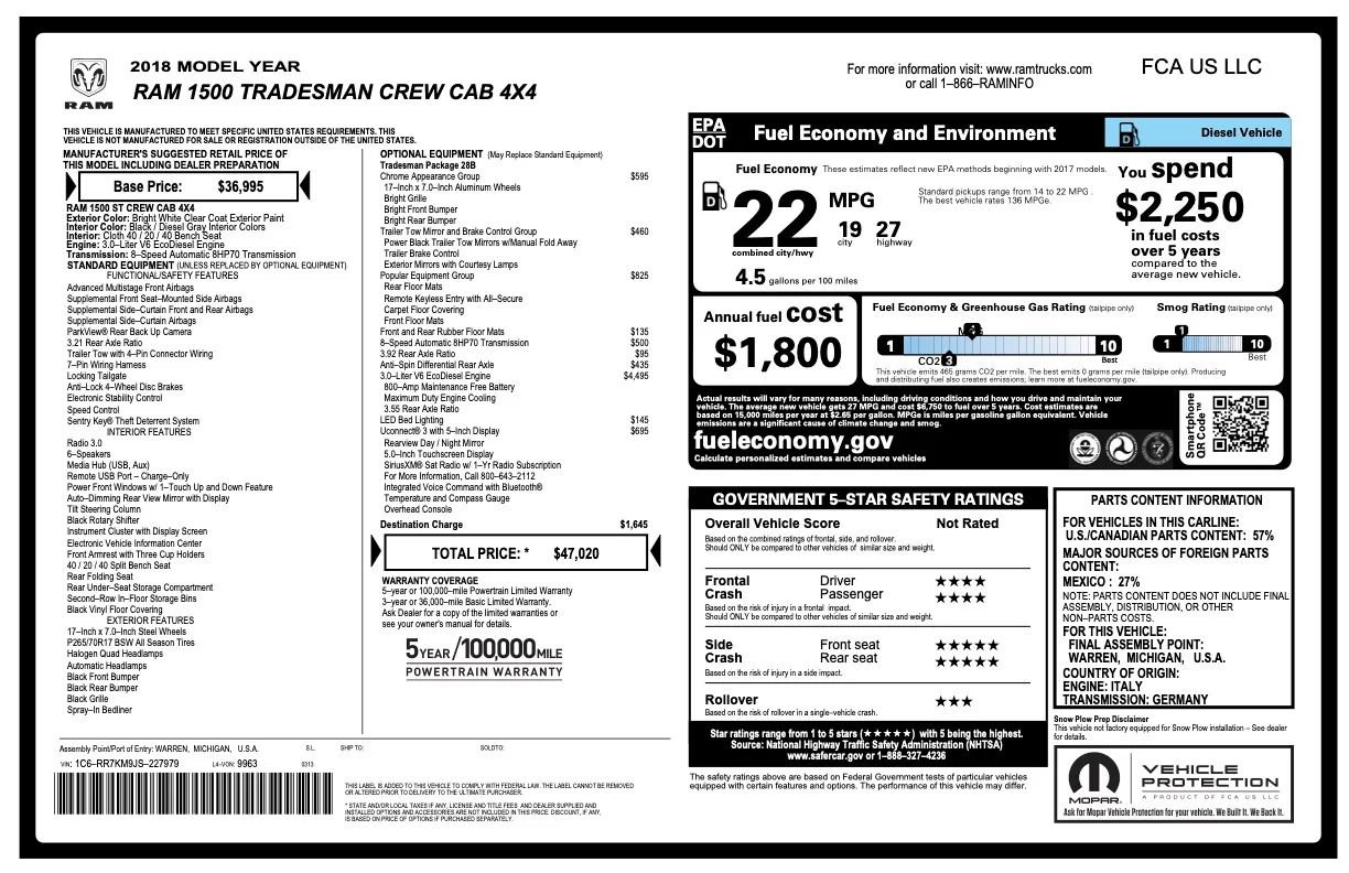 Used 2018 RAM 1500 Tradesman w/ Popular Equipment Group image 35