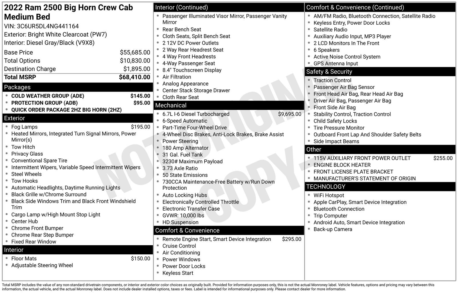 Used 2022 RAM 2500 Big Horn w/ Cold Weather Group image 3