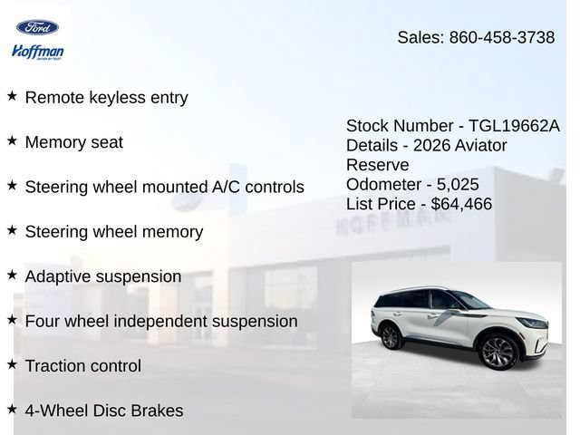 Used 2026 Lincoln Aviator Reserve w/ Illumination Package AWD/4WD image 30