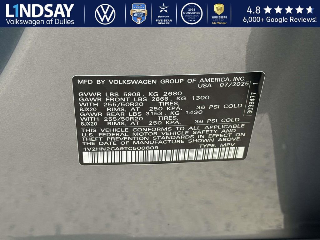 New 2026 Volkswagen Atlas SE image 20
