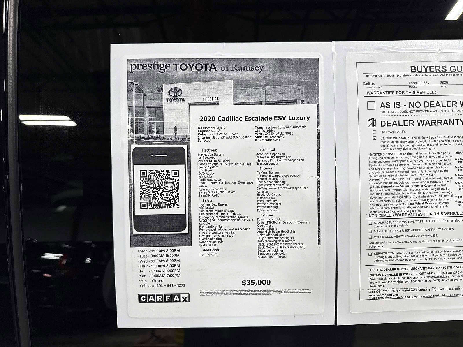 Used 2020 Cadillac Escalade ESV Luxury image 13