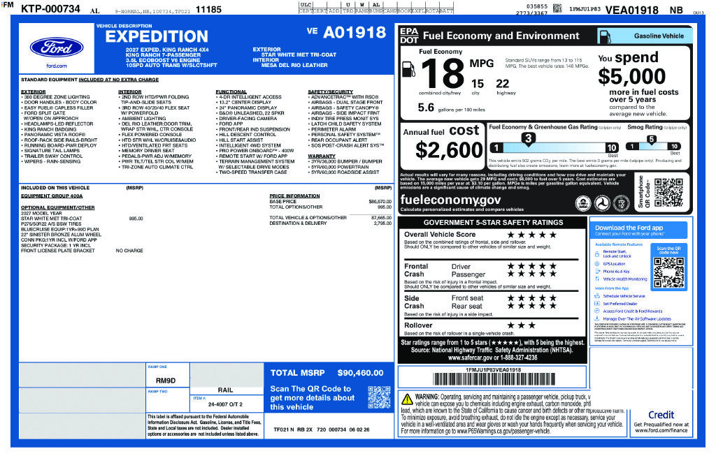 New 2027 Ford Expedition King Ranch AWD/4WD image 4