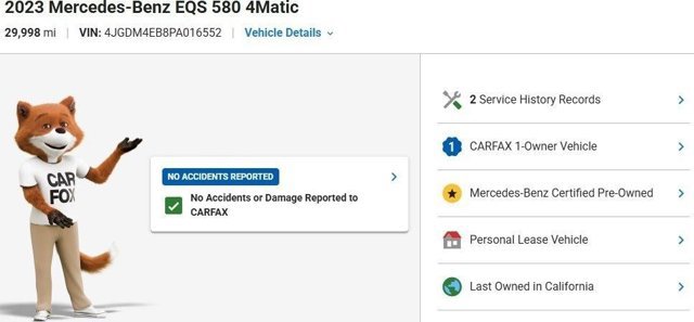 Certified 2023 Mercedes-Benz EQS 580 4MATIC SUV image 3