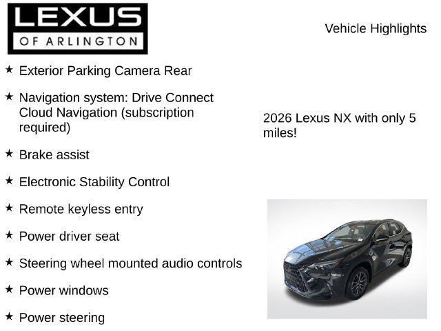 New 2026 Lexus NX 350 AWD w/ Accessory Package (2T) image 7