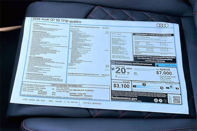 New 2026 Audi Q7 3.0T Prestige image 14