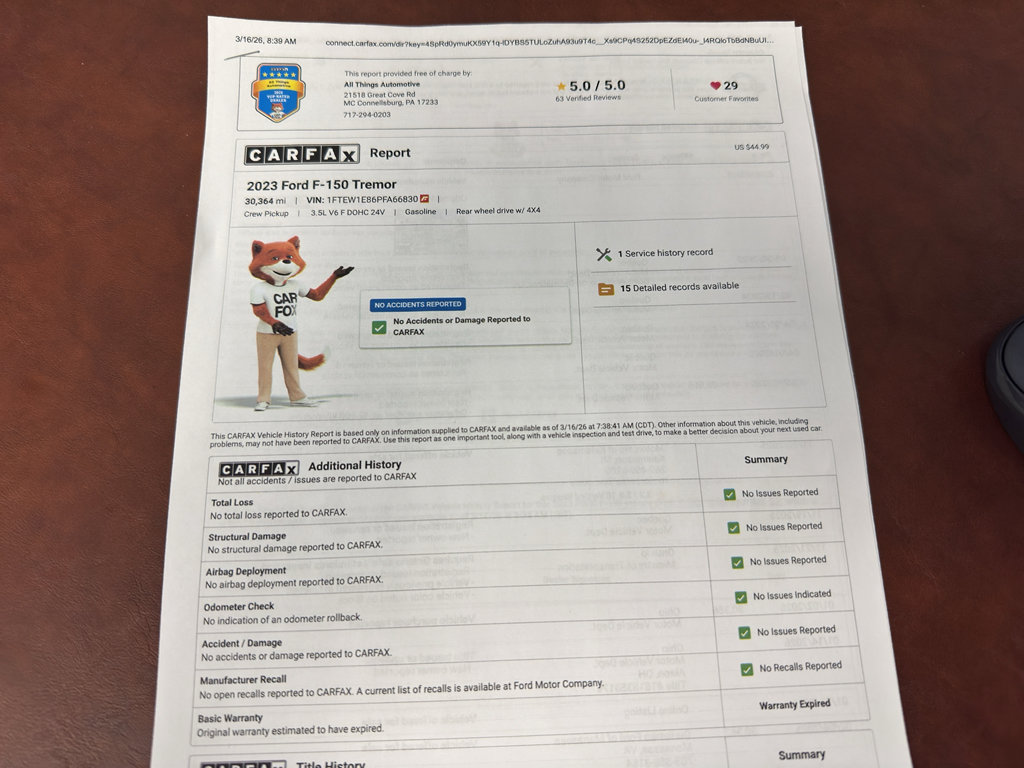 Used 2023 Ford F150 Tremor w/ Equipment Group 402A High image 49