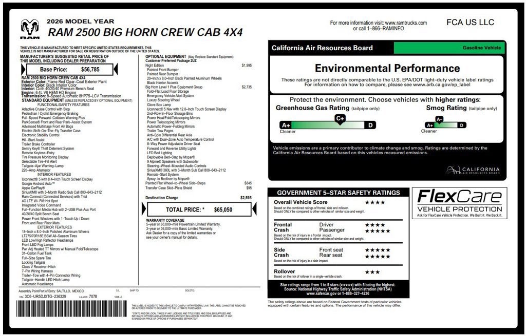 Used 2026 RAM 2500 Big Horn AWD/4WD image 4