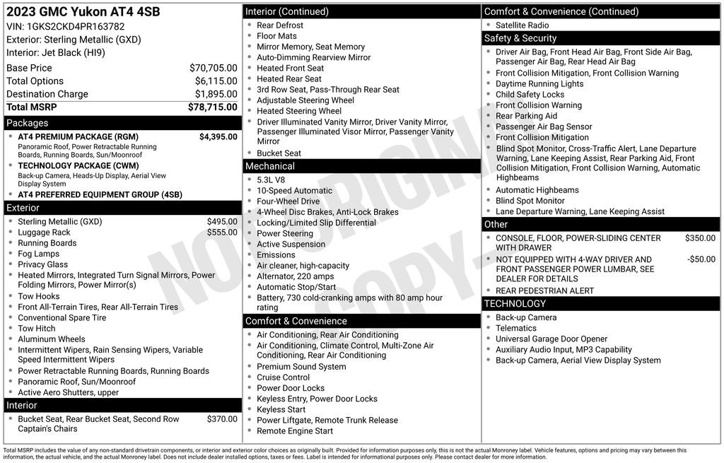 Certified 2023 GMC Yukon AT4 w/ AT4 Premium Package AWD/4WD image 17