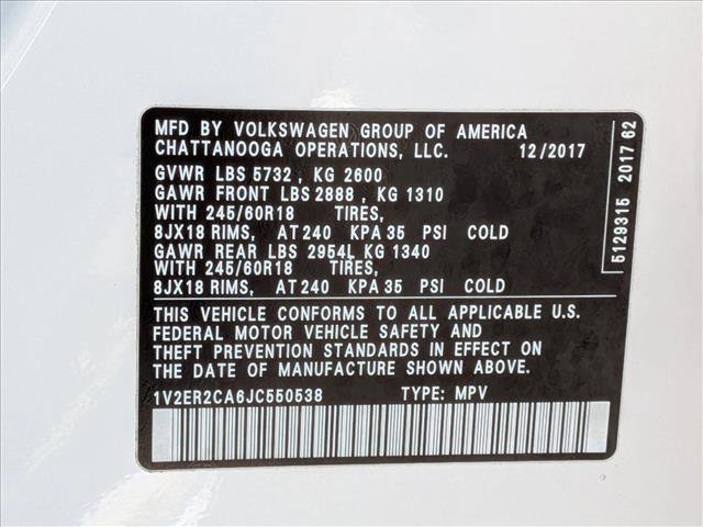 Used 2018 Volkswagen Atlas SEL FWD image 19