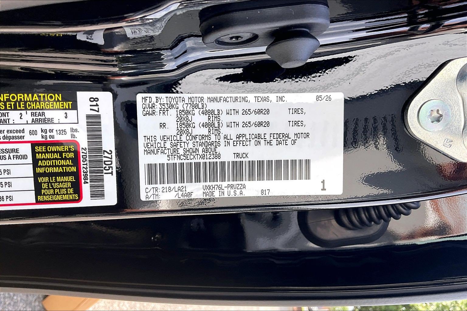 New 2026 Toyota Tundra Platinum AWD/4WD image 17