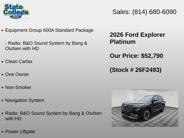 Used 2026 Ford Explorer Platinum w/ LUX Leather Package AWD/4WD image 12