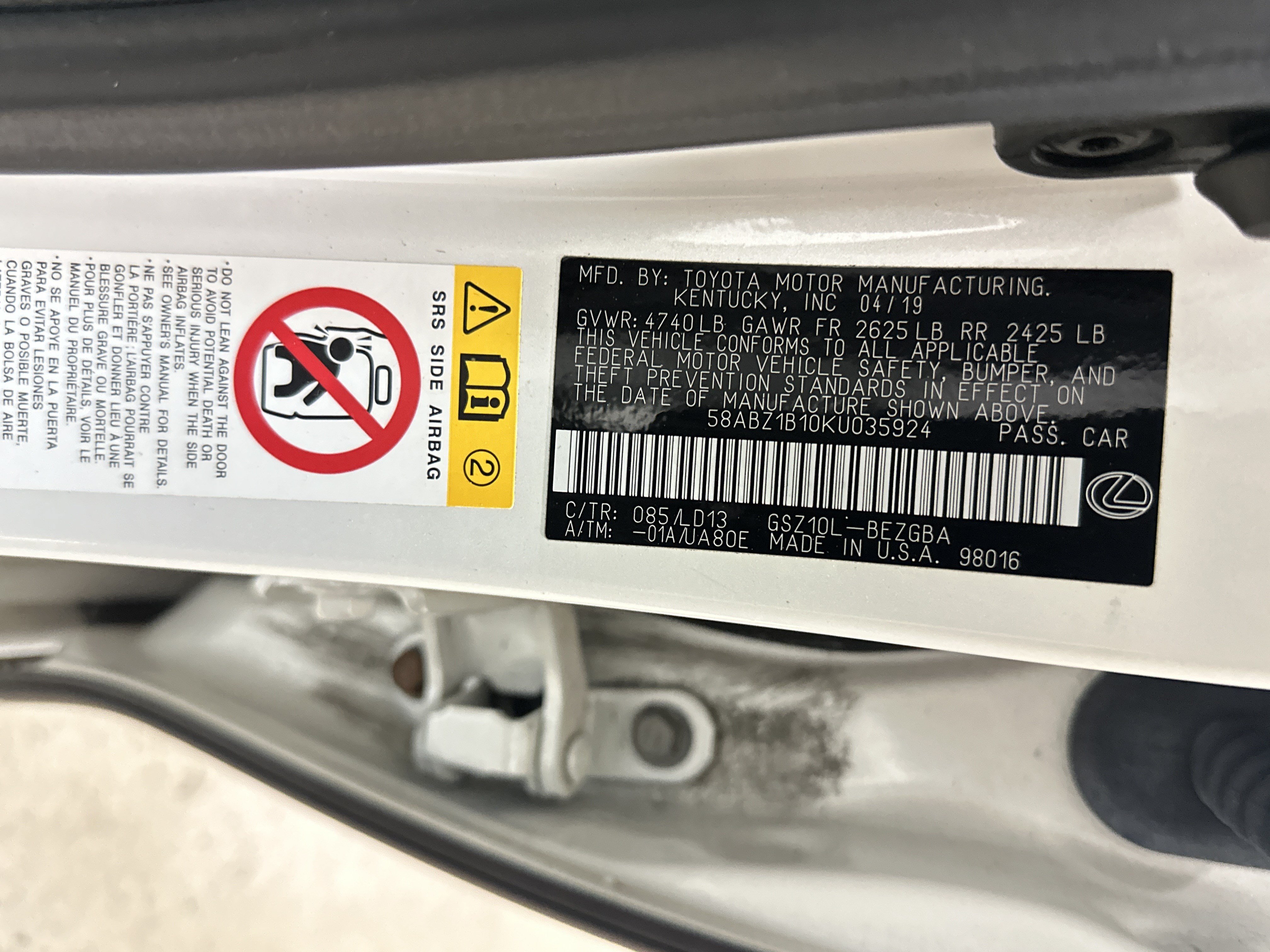 Used 2019 Lexus ES 350 w/ Premium Package FWD image 35