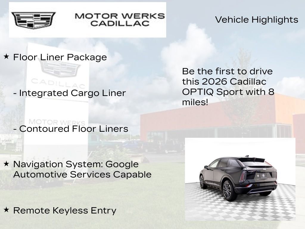 New 2026 Cadillac Optiq Sport 1 w/ LPO, Floor Liner Package AWD/4WD image 13