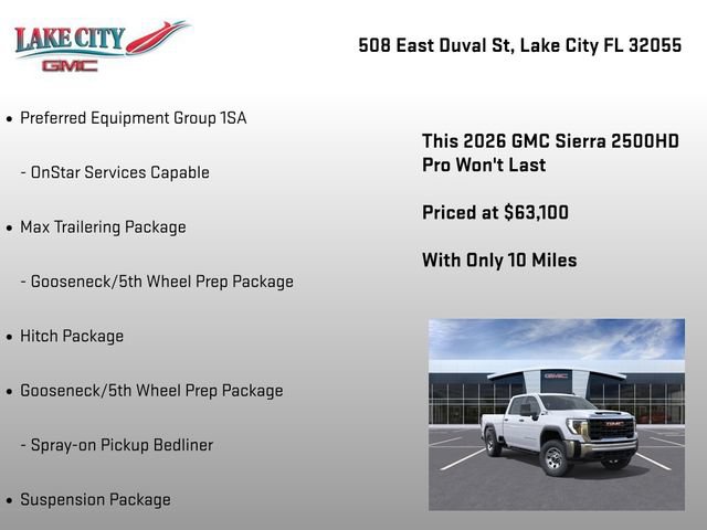 New 2026 GMC Sierra 2500 Pro w/ Max Trailering Package AWD/4WD image 16