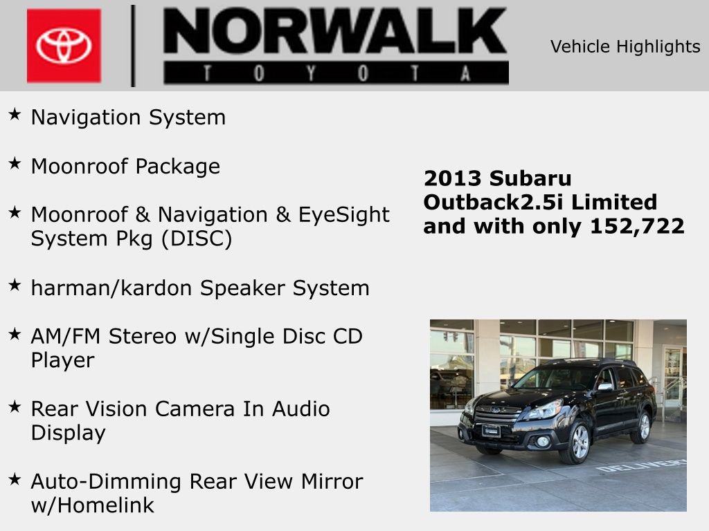 Used 2013 Subaru Outback 2.5i Limited w/ Special Appearance Pkg image 10