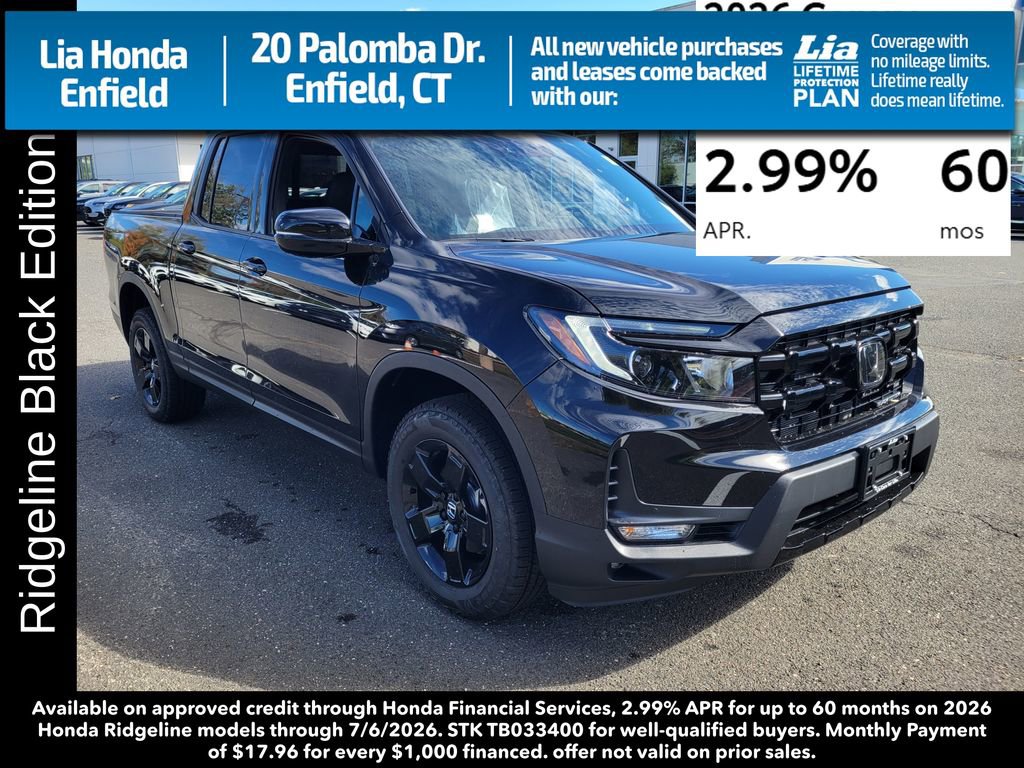 New 2026 Honda Ridgeline Black Edition