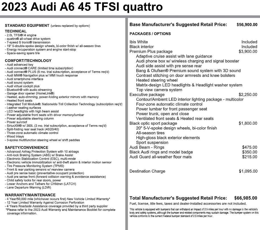 Used 2023 Audi A6 Premium Plus AWD/4WD image 3