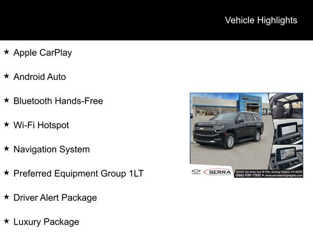Certified 2023 Chevrolet Tahoe LT w/ Luxury Package AWD/4WD image 4