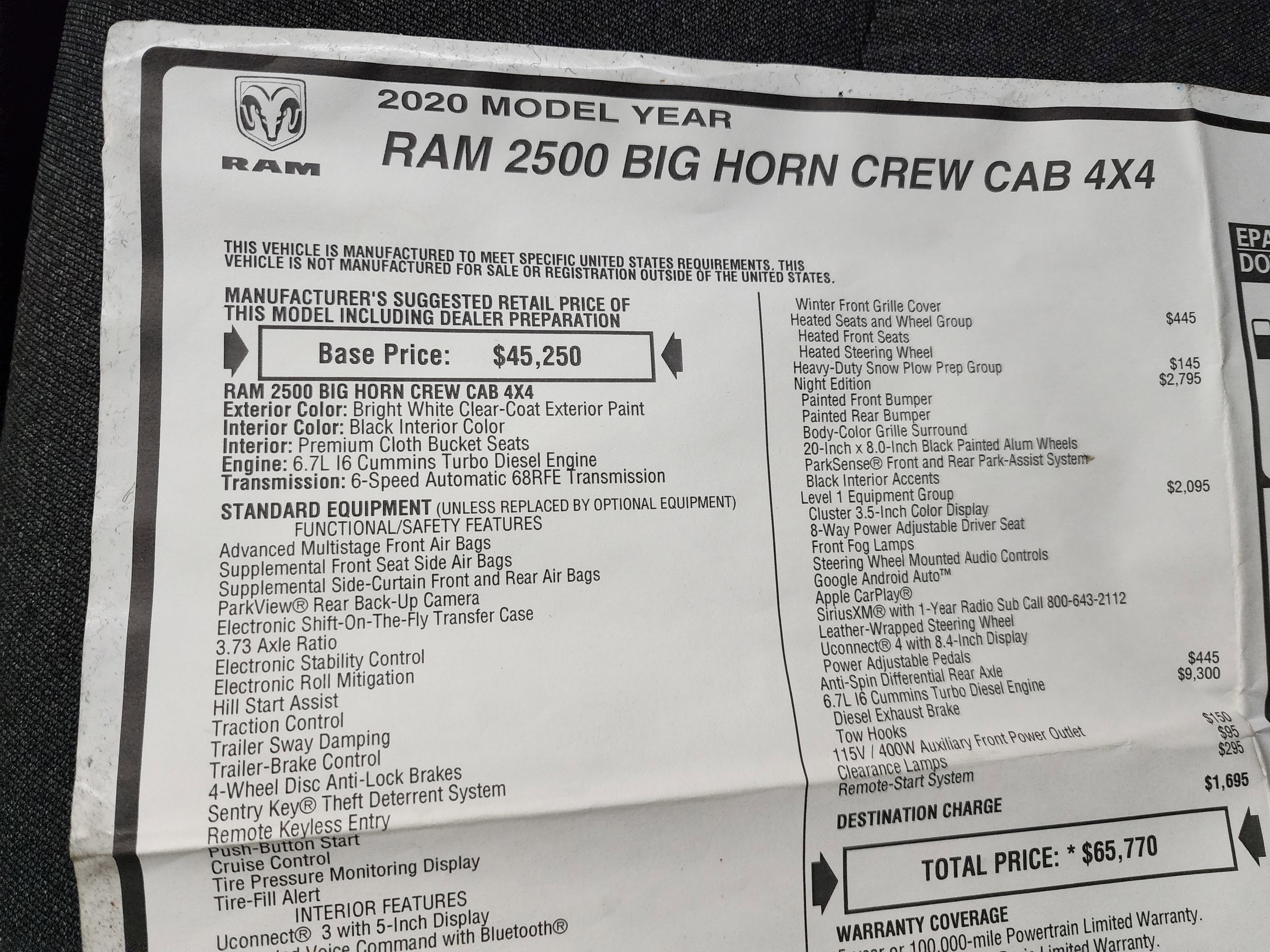Used 2020 RAM 2500 Big Horn w/ Night Edition image 63