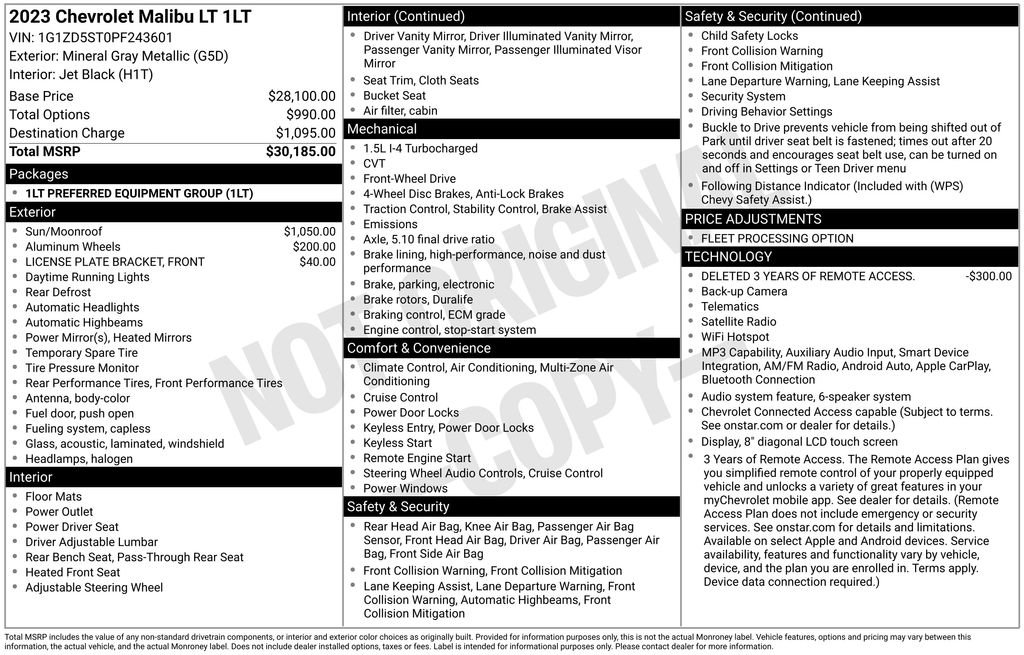 Used 2023 Chevrolet Malibu LT FWD image 34