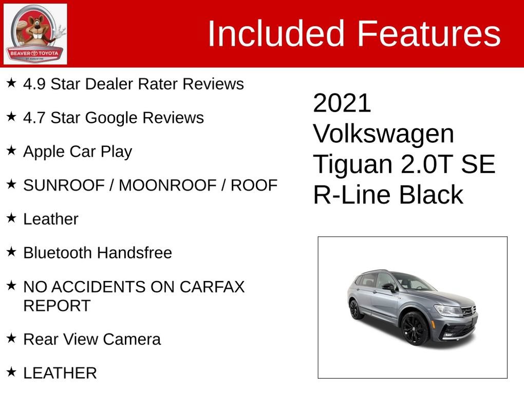 Used 2021 Volkswagen Tiguan SE R-Line AWD/4WD image 4