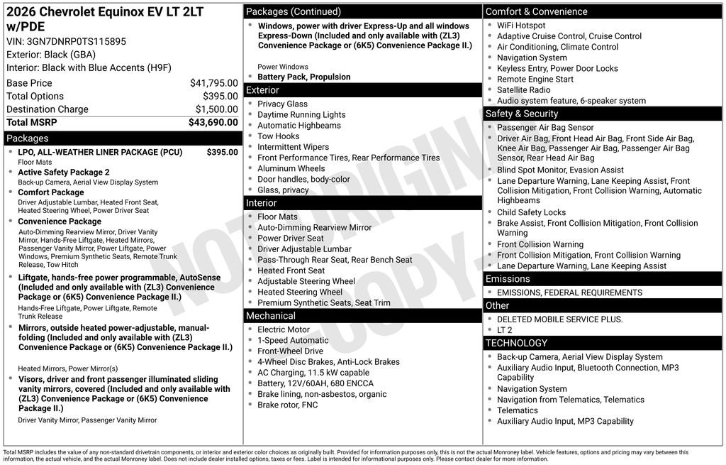 New 2026 Chevrolet Equinox EV LT image 9