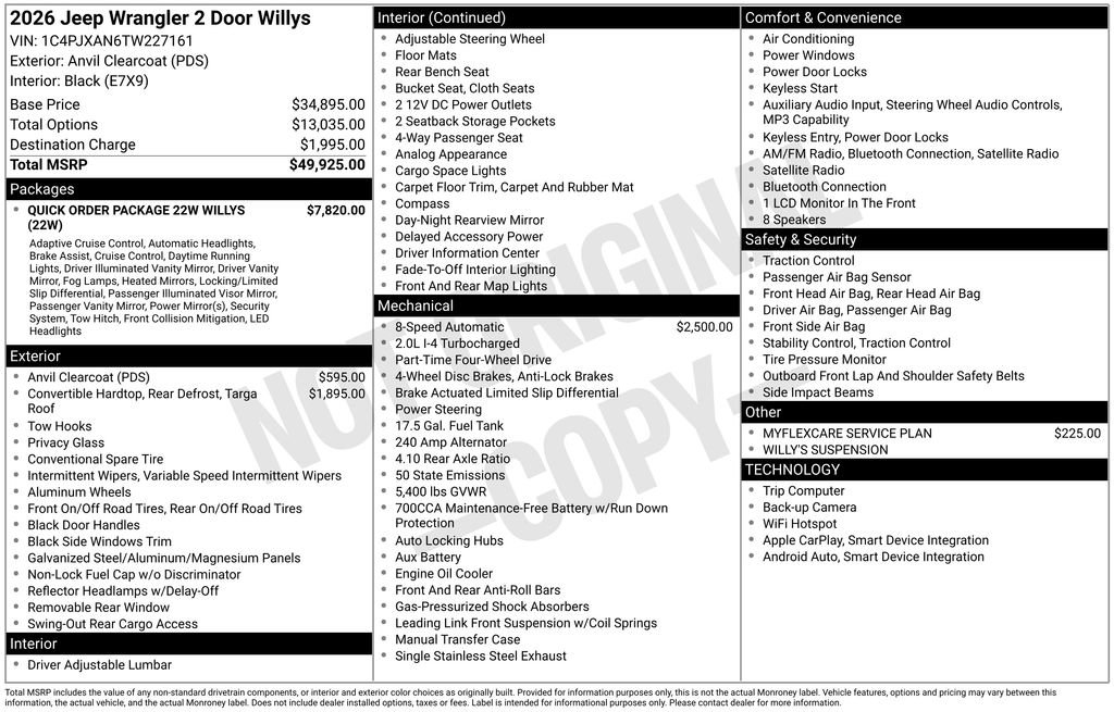New 2026 Jeep Wrangler Willys image 3